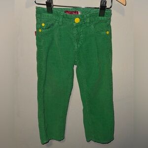 LITTLE BIRD BY JOOLS OLIVER NEXT UK green corduroy rainbow pants 18-24 months